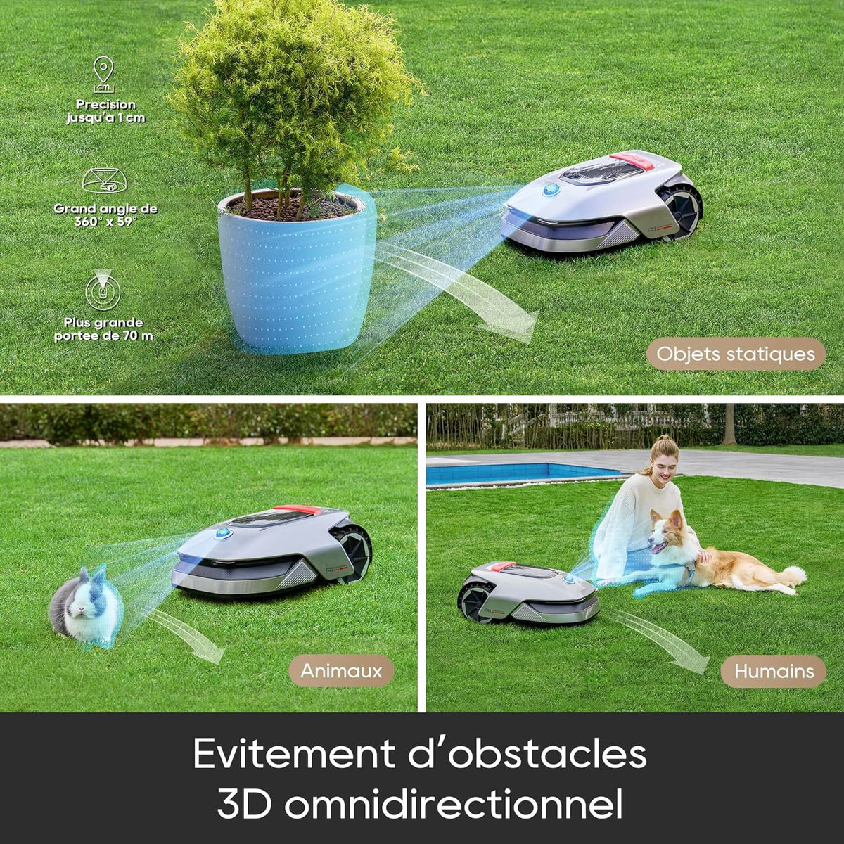 Tondeuse à gazon robotisée DREAME A1 – Grise