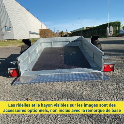 Remorque abaissante hydraulique XL130 PRO Cochet – 750 kg
