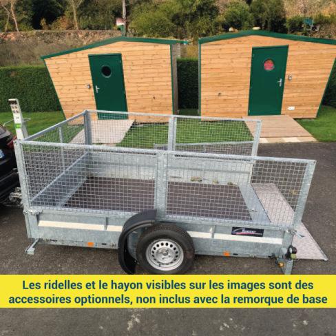 Remorque abaissante hydraulique XL150 Cochet – 750 kg