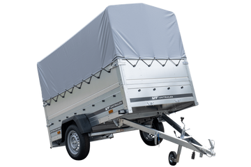 Remorque haute avec rehausses de ridelles et bâche haute - 2,30 x 1,25 m - Garden Trailer 230 KIPP