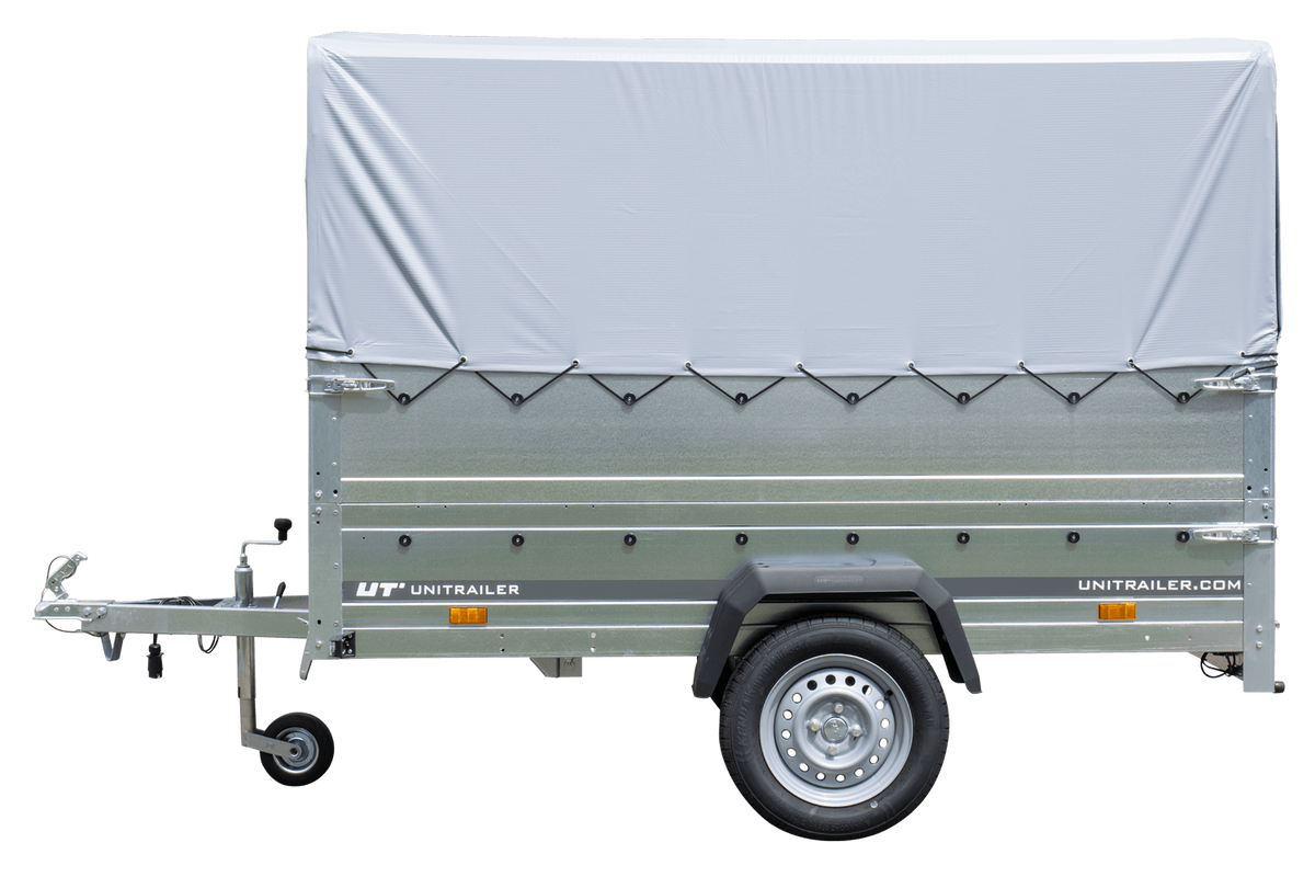 Remorque haute avec rehausses de ridelles et bâche haute - 2,30 x 1,25 m - Garden Trailer 230 KIPP