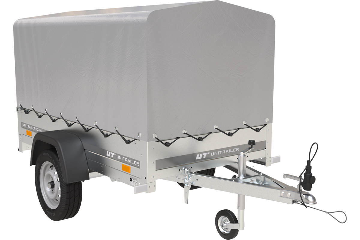 Remorque 750 kg 200 x 125 avec bâche haute et arceau Garden Trailer 201 KIPP