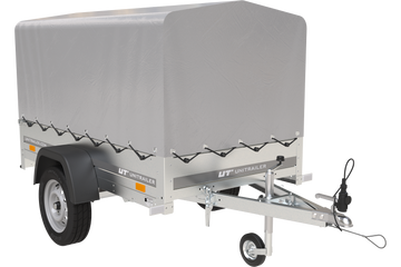 Remorque 750 kg 200 x 125 avec bâche haute et arceau Garden Trailer 201 KIPP